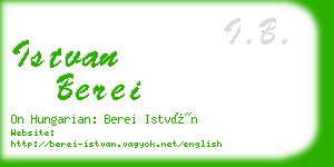 istvan berei business card